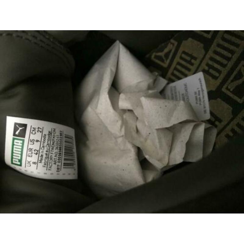 Puma suede khaki groen nieuw in doos maat 42