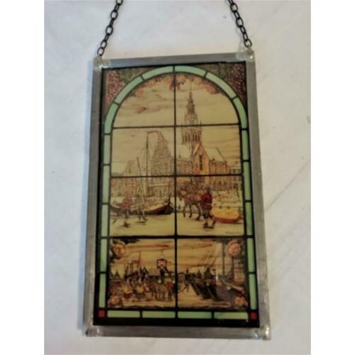 Glas in lood Raamhanger Kaasmarkt Alkmaar en Haven Volendam