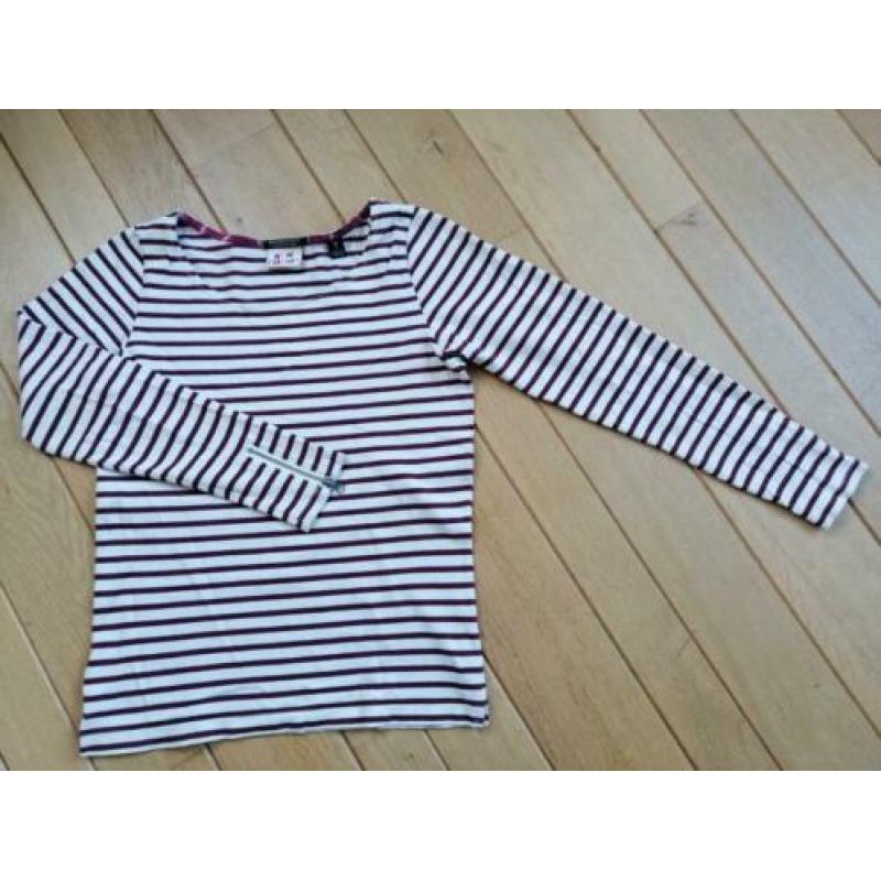 MAISON SCOTCH sweater ecru rood streep maat M - nieuw -