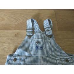 Nieuw ! H&M gestreept tuinbroekje mt 74 .