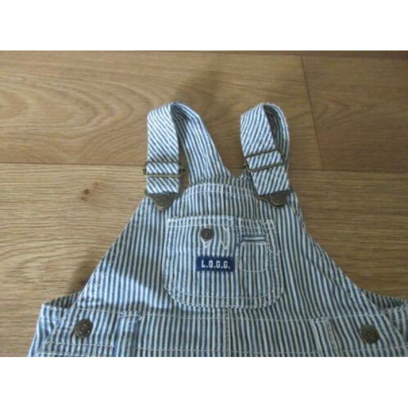 Nieuw ! H&M gestreept tuinbroekje mt 74 .