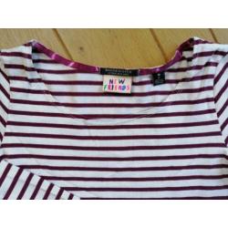 MAISON SCOTCH sweater ecru rood streep maat M - nieuw -