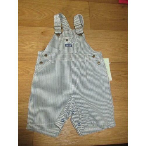 Nieuw ! H&M gestreept tuinbroekje mt 74 .