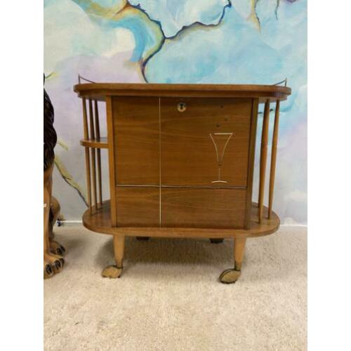 vintage barkastje barkast trolley barcart