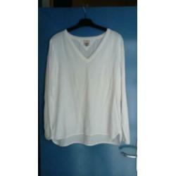 Tommy Hilfinger wit shirt lange mouw XL,soepel vallende stof