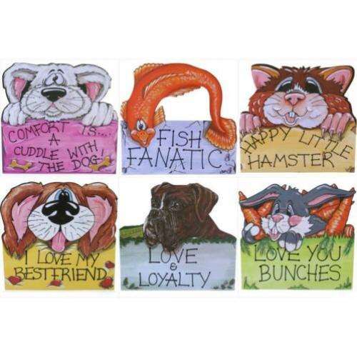 Bord met dier 21,5 x 26,5 cm