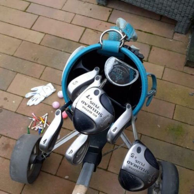 Dames Callaway complete golfset in PING golftas en extra's