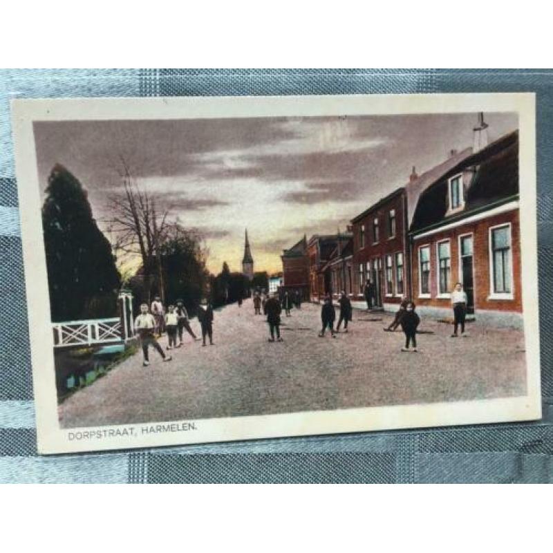 4 gekleurde ansichtkaarten van Harmelen - jaren 20