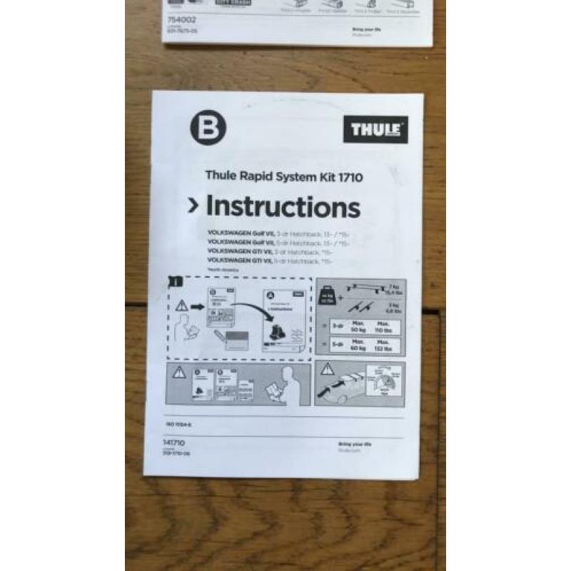 Thule Rapid System 754 met kit 1710