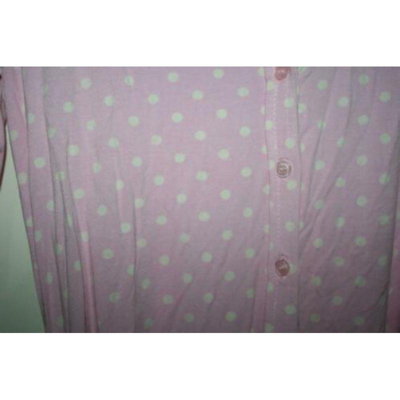 Steppin out nieuwe jurk polkadot stippen roze/ wit mt M