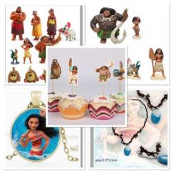 Vaiana Moana taart cupcake topper prikkers uitdeel figuren