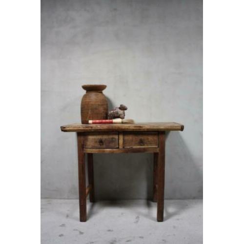 Oude Landelijke Chinese Wandtafel Stoere Sidetable Oud Hout