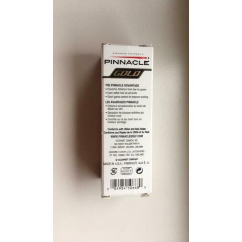 3 stuks Pinnacle golfballen en tee