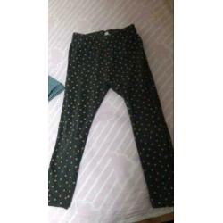 denim jurk spijker blouse rib broek legging maat 92 zgan