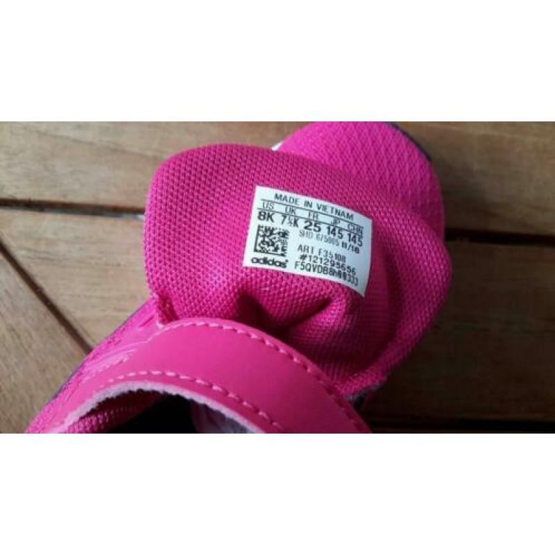 Nieuwe roze adidas duramo 9 schoenen maat 25