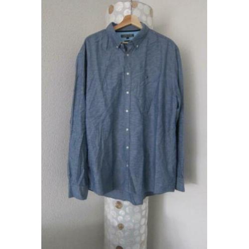 Tommy Hilfiger blouse overhemd blauw xxl katoen linnen