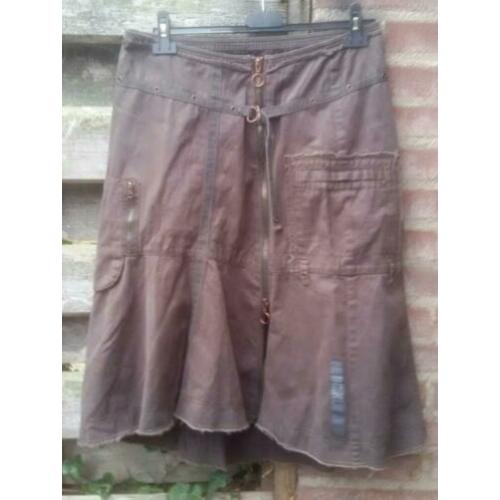 Leuke legergroene rok van Didi maat 1 (L) zgan