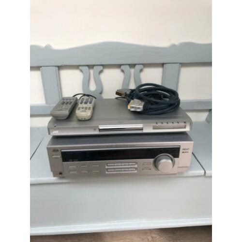 JCV RX-7022R versterkers/receivers plus JVC XV-N5 dvd/cd