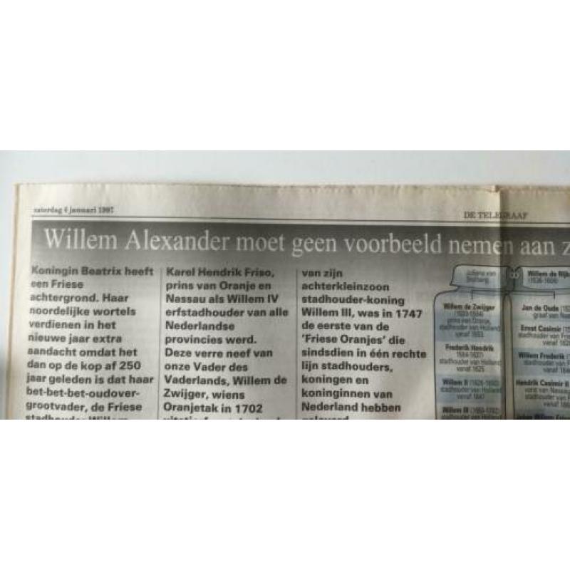 Oude foto,s pagina’s krant,koninklijk huis