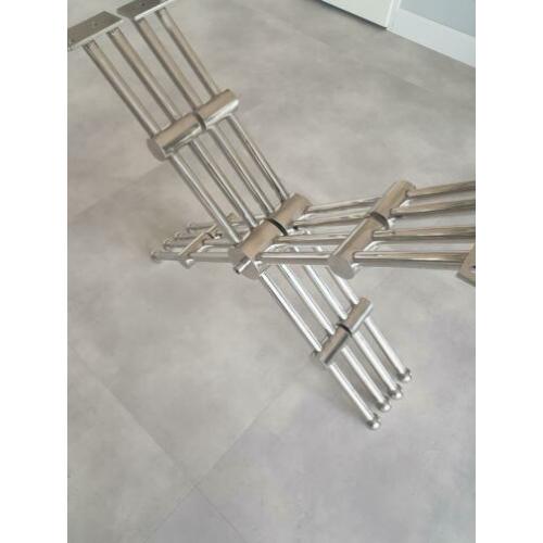 Eichholtz chroome eettafel onderstel eric kuster style