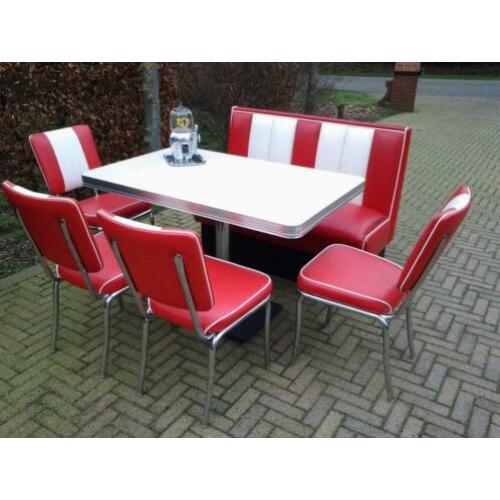 Bel Air Amerikaanse diner tafel bank stoelen fifties sixties