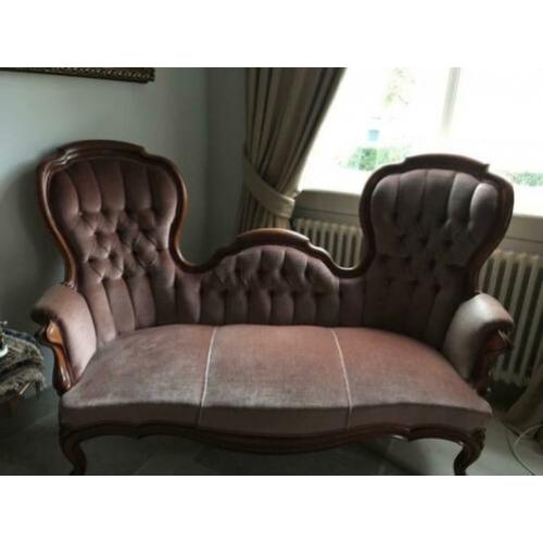 Antiek biedermeier bankje