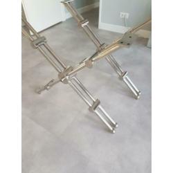 Eichholtz chroome eettafel onderstel eric kuster style