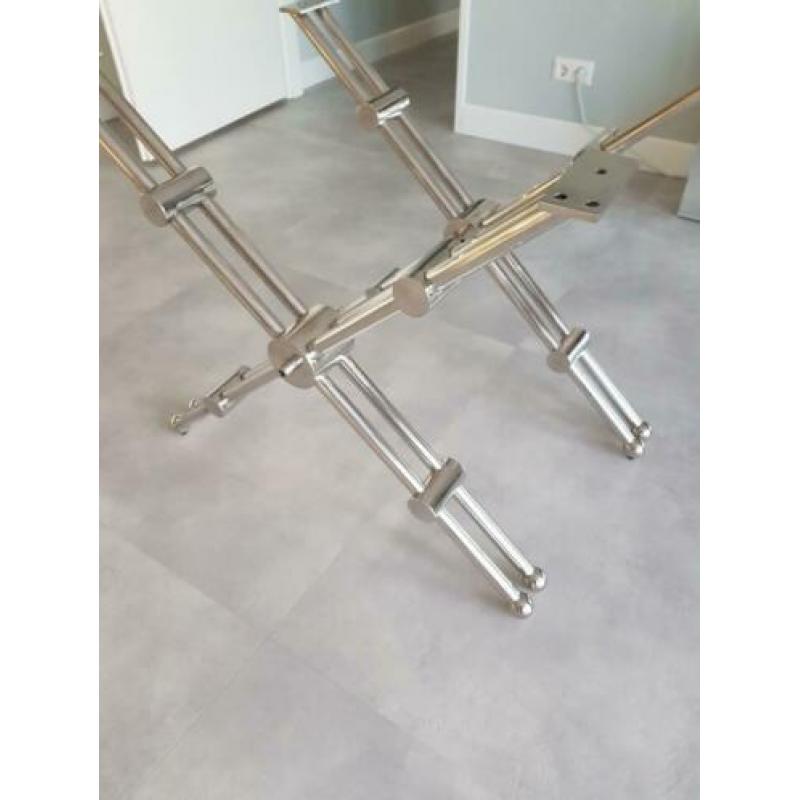 Eichholtz chroome eettafel onderstel eric kuster style