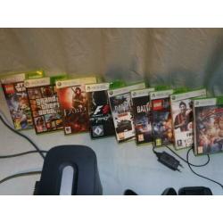 XBOX 360 + 2 controllers + games