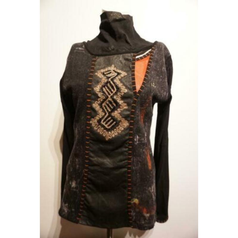 SAVE THE QUEEN Prachtig Aparte Zwarte Longsleeve XL (M)