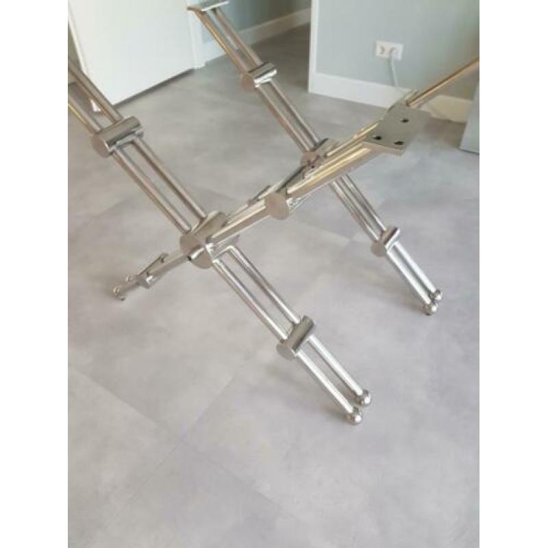 Eichholtz chroome eettafel onderstel eric kuster style