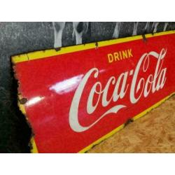 Reclamebord, Coca Cola, emaille, groot, 1955