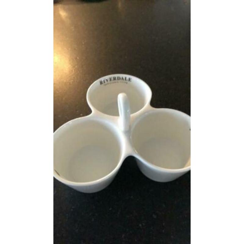 2 x Riverdale trioschaal voor sausjes of nootjes