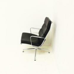 Vitra EA 216 Design Fauteuils, Leren Fauteuils, Nieuwstaat