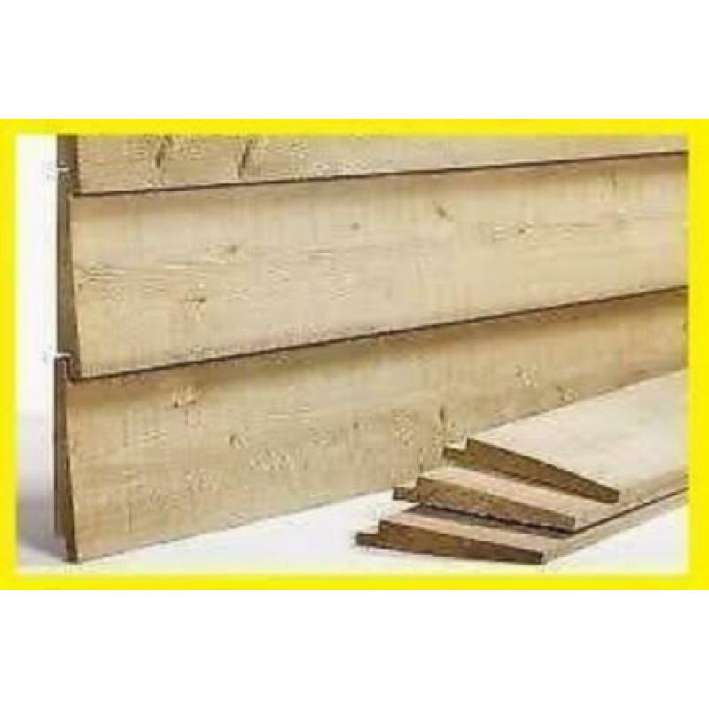 Zweeds rabat grenen potdeksel planken / wand bekleding
