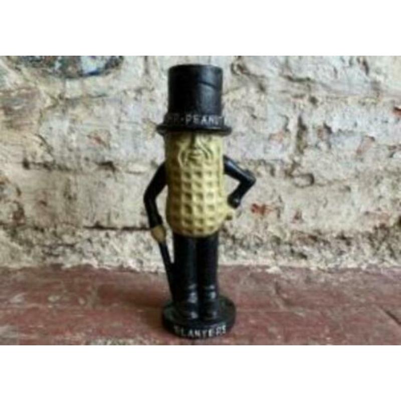 Mr. Peanut spaarpot USA reclame zwaar ijzer verzamel object