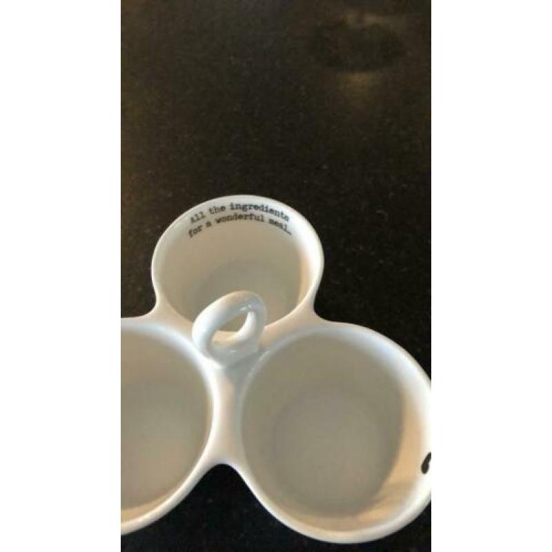 2 x Riverdale trioschaal voor sausjes of nootjes