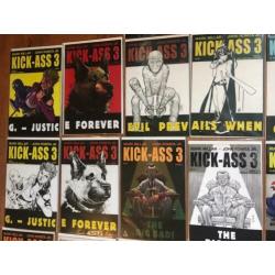 Kick-Ass 3 complete serie #1-8 + all variants! NM, Marvel