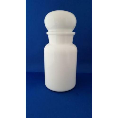 Vintage melamine fles apothekerspot met bolle dop. 7A8
