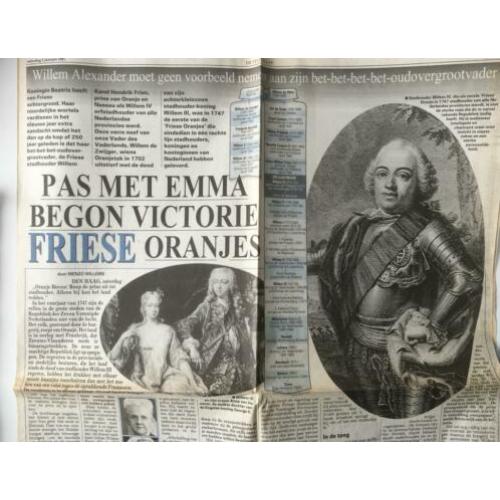 Oude foto,s pagina’s krant,koninklijk huis