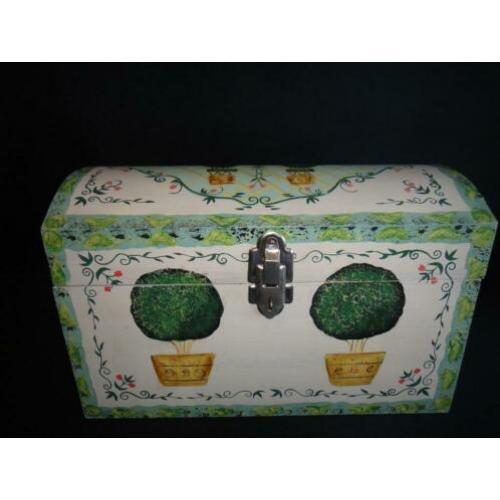 Opbergkoffer hout/decoratieve koffer