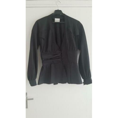 Vintage jasje van frank usher in zwart glans