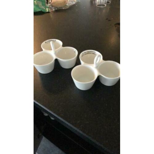 2 x Riverdale trioschaal voor sausjes of nootjes