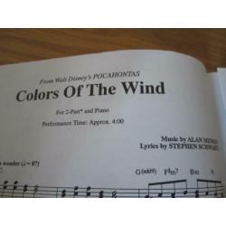 bladmuziek Colors Of The Wind , Pocahontas