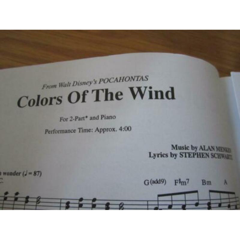 bladmuziek Colors Of The Wind , Pocahontas