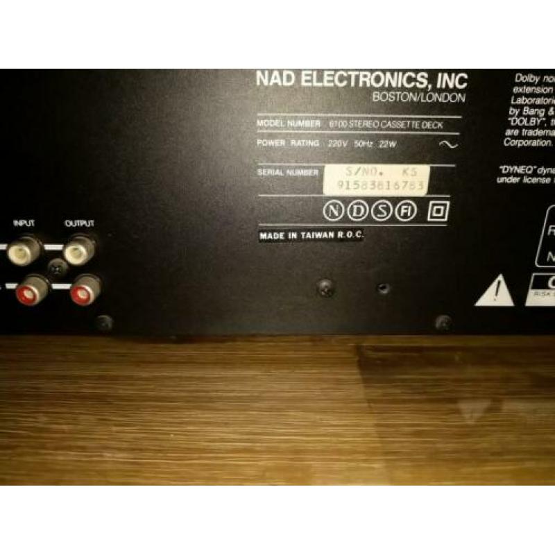 NAD CD speler 5000 en Cassette deck 6100 Monitor Line