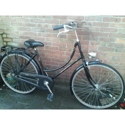 Mooie zwarte 26inch Gazelle Madelief OMAfiets nw licht va 9j