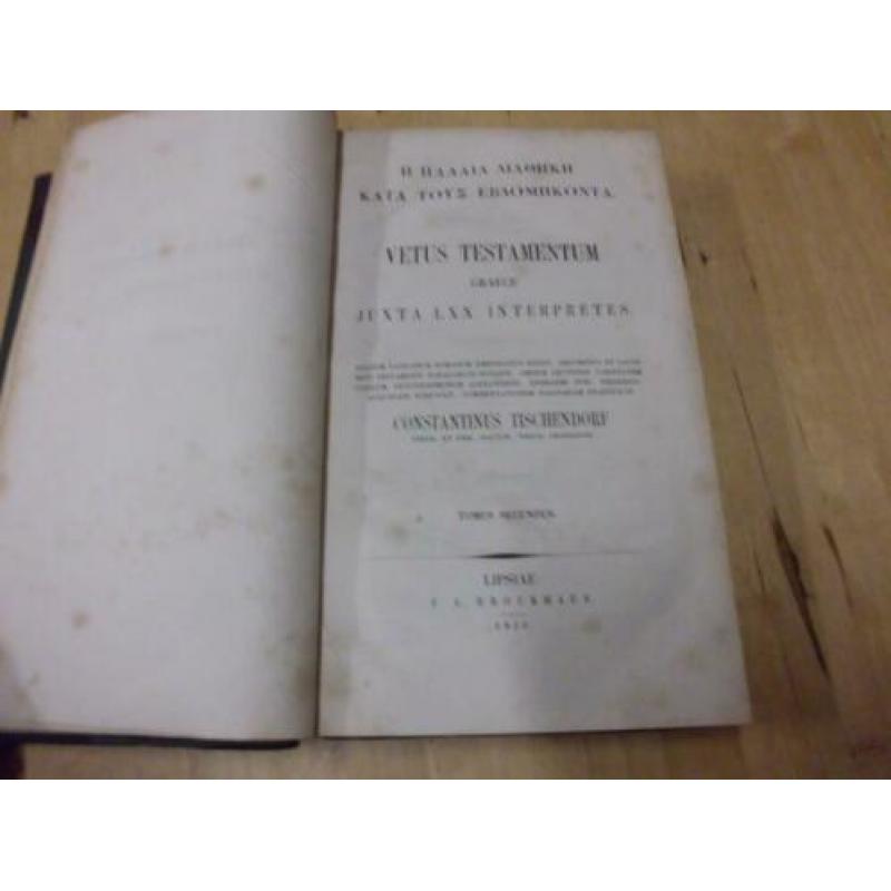 Vetus testamentum Graece, Tischendorf