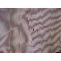 mooi zgan rood/wit gestreept overhemd, Tommy Hilfiger, mt 40