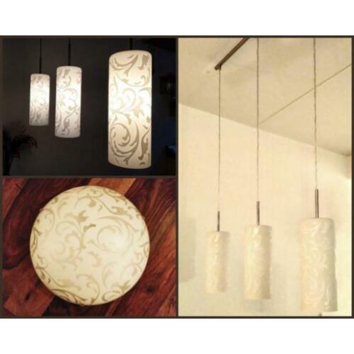Matchende Plafonnière en hanglamp set